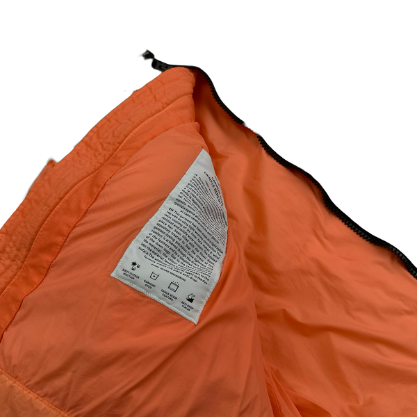 Stone Island 2022 Orange Crinkle R-NY Down Puffer Jacket - Medium