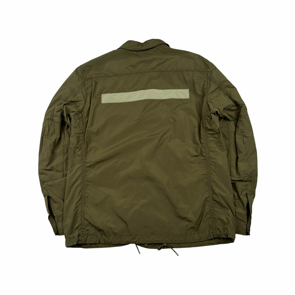 Ten C Khaki Lightweight Multi Pocket Tempest Shield Overshirt Jacket - Large
