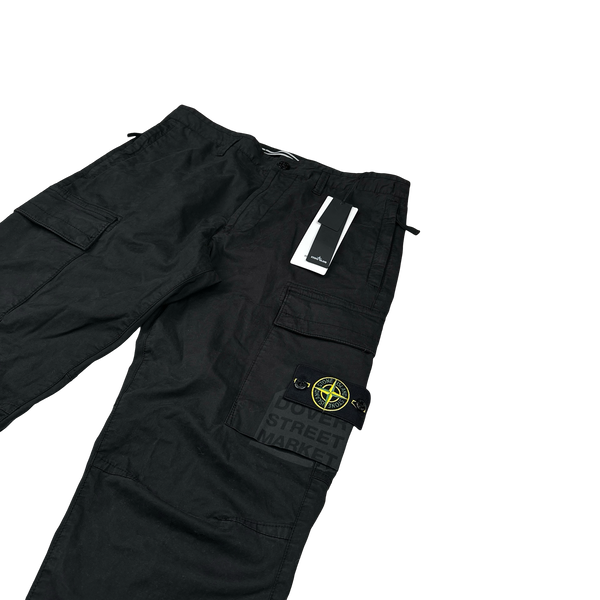 Stone Island X Dover Street Market 2023 Black Printed RE-T Cargo Trousers - 32"