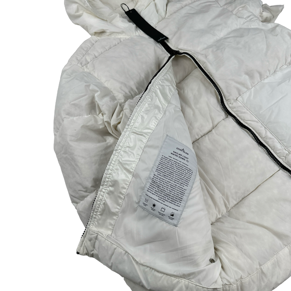 Stone Island 2022 White Naslan Light Watro Down TC Puffer - Small