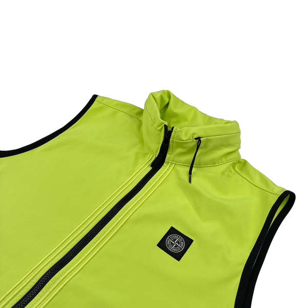 Stone Island 2022 Neon Soft Shell-R Gilet - Large