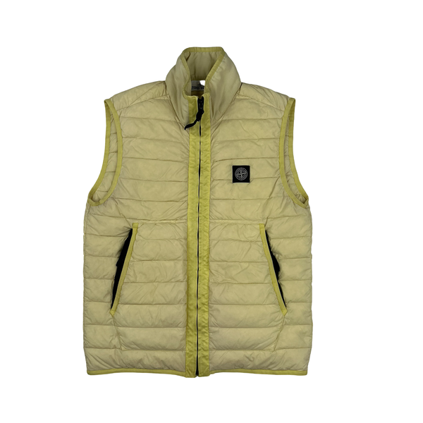 Stone Island Yellow Down Filled Gilet - Small