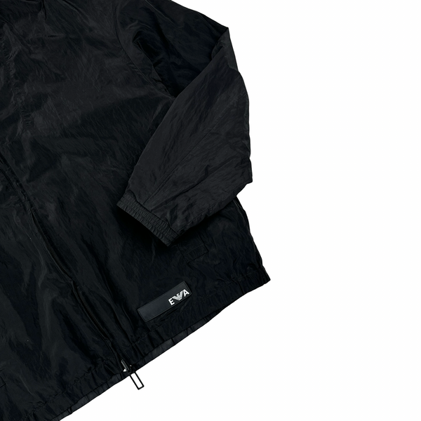 Emporio Armani Monogram Reversible Nylon Peak Hood Lightweight Jacket - XXL