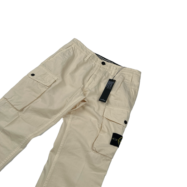 Stone Island 2021 Slim Fit Tan Cargo Trousers - 30"