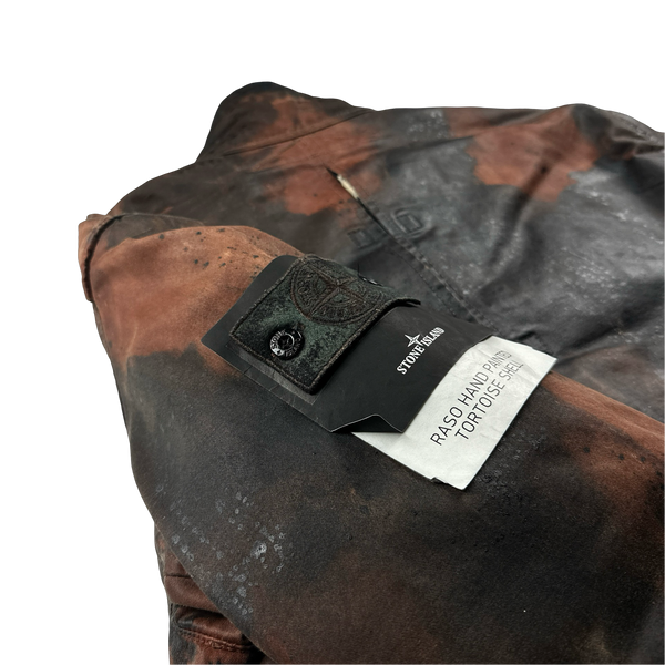 Stone Island Raso Hand Painted Tortoise Shell Camo Field Jacket Medium