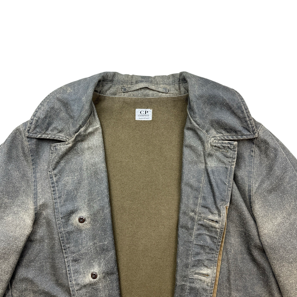 Cp Company 2002 Two Tone Nylon Blend Dyed Long Jacket - Medium