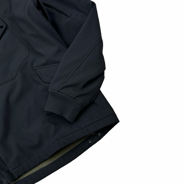 CP Company Navy Fleece Lined Soft Shell Jacket - Large