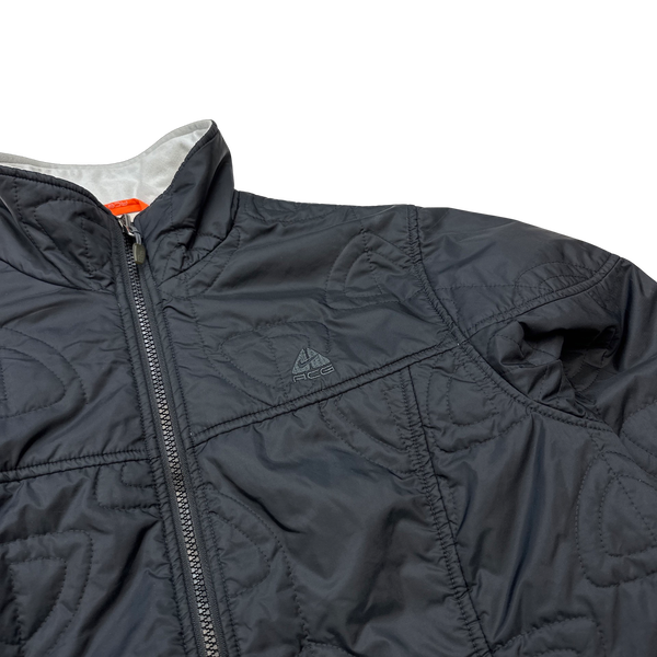 ACG Nike Black Collared Quilted Puffer Jacket - Large