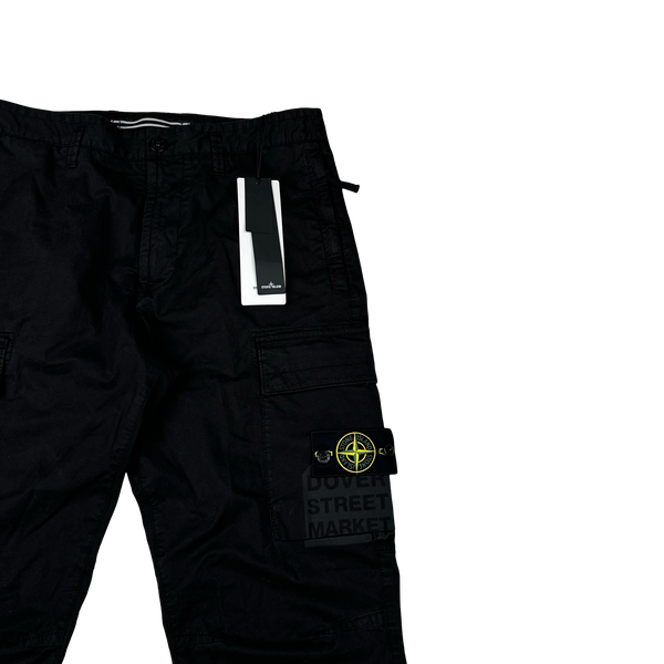 Stone Island X Dover Street Market 2023 Black Printed RE-T Cargo Trousers - 32"