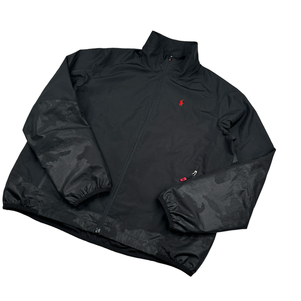 Ralph Lauren Black Camo Sleeve Bomber Track Jacket - XL