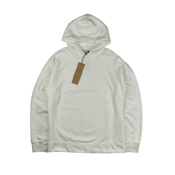 Ten C White Cotton Hoodie - Large