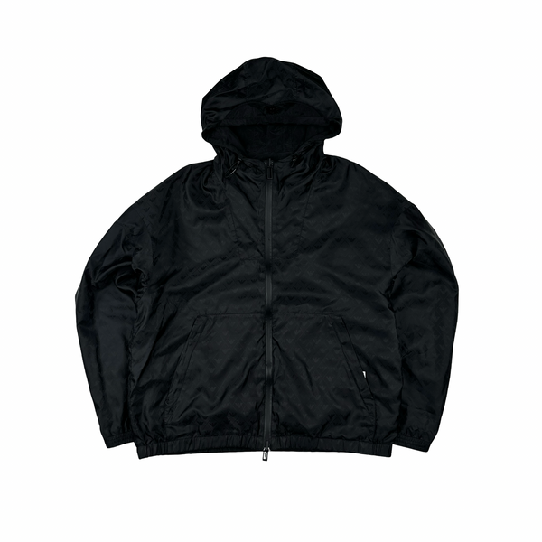 Emporio Armani Monogram Reversible Nylon Peak Hood Lightweight Jacket - XXL