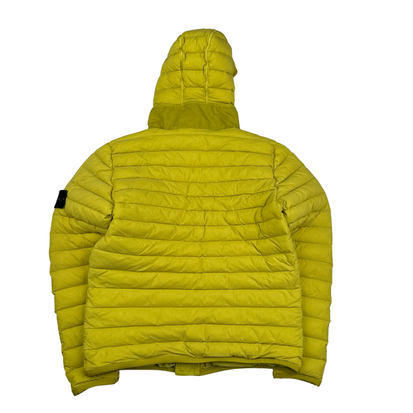 Stone Island 2019 Yellow Loom Woven Down Chambers Jacket - Medium