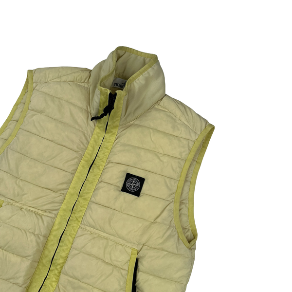 Stone Island Yellow Down Filled Gilet - Small