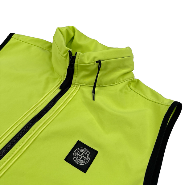 Stone Island 2022 Neon Soft Shell-R Gilet - Large