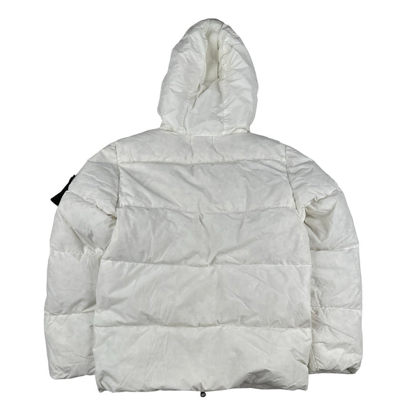 Stone Island 2022 White Naslan Light Watro Down TC Puffer - Small