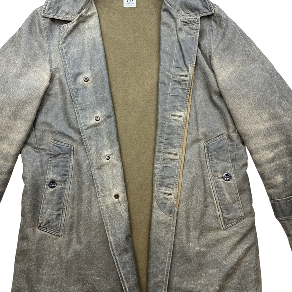 Cp Company 2002 Two Tone Nylon Blend Dyed Long Jacket - Medium