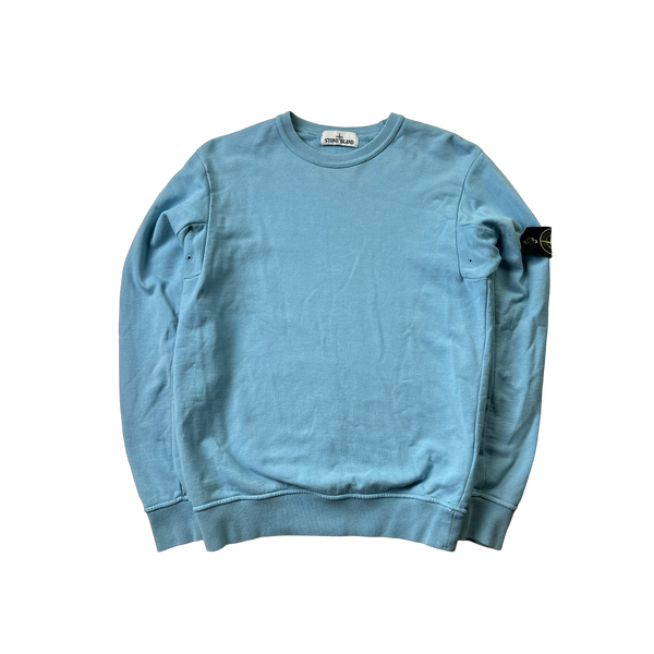 Stone Island 2016 Blue Cotton Crewneck Sweatshirt Small Mat s Island