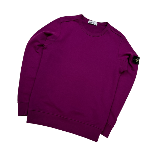 Stone Island 2018 Purple Cotton Crewneck Sweatshirt - Small