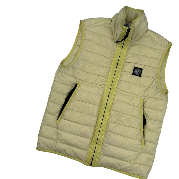 Stone Island Yellow Down Filled Gilet - Small