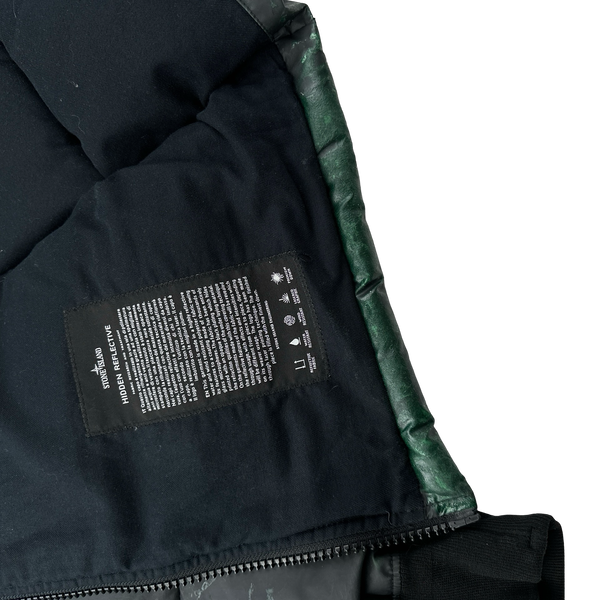 Stone Island 2015 Green Hidden Reflective Spellout Puffer Jacket - XL