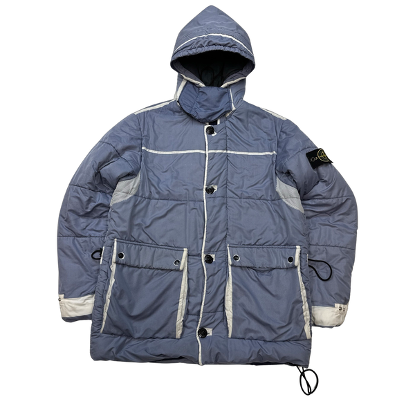 Stone Island Vintage 2002 Blue Ripstop Puffer Parka - Medium