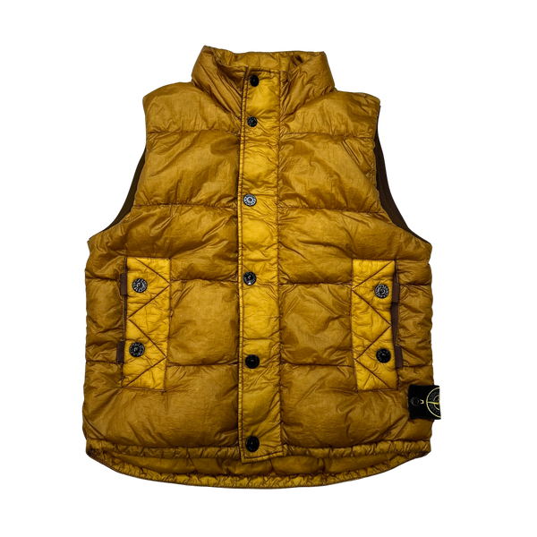 Stone Island Yellow 2011 Down Filled Vest - Medium