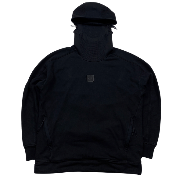 CP Company Black Metropolis Face Mask Hoodie - Large