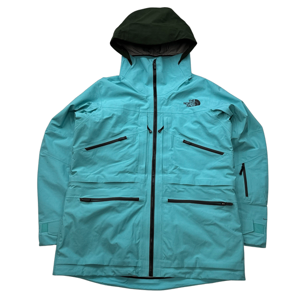 North Face Teal Grid Futurelight Summit Series Hooded Jacket - XL