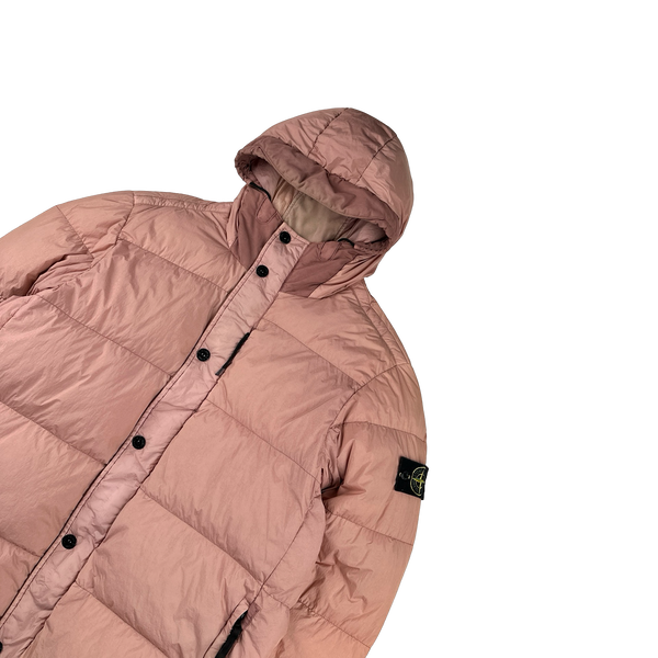 Stone Island 2016 Pink Crinkle Reps Down Puffer Jacket - 3XL