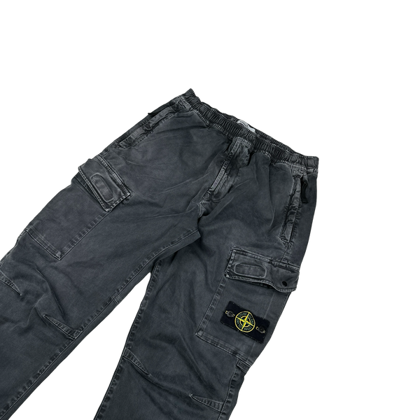 Stone Island 2021 RE T Black Cargo Trousers - 32"