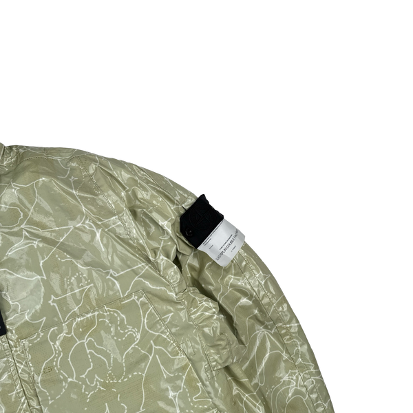 Stone Island Shadow Project Yellow Lining Glass Poplin Double Face Print Jacket - Medium