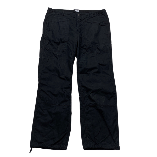 CP Company Loose Fit Black Cargos - 38