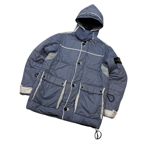 Stone Island Vintage 2002 Blue Ripstop Puffer Parka - Medium