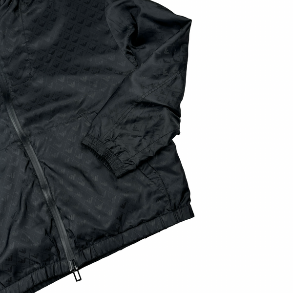 Emporio Armani Monogram Reversible Nylon Peak Hood Lightweight Jacket - XXL