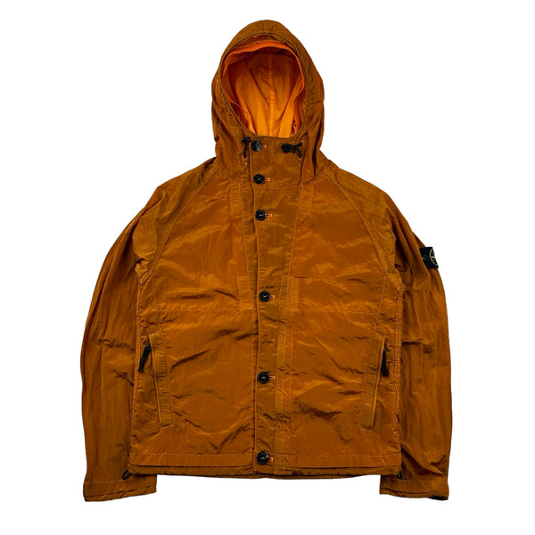 Stone Island 2014 Orange Nylon Metal Shimmer Jacket - Medium