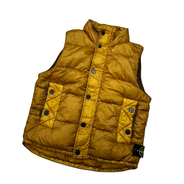 Stone Island Yellow 2011 Down Filled Vest - Medium