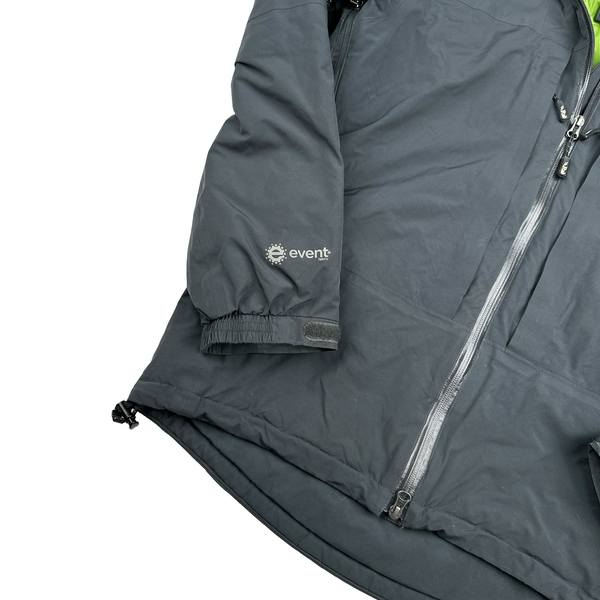 RAB Extreme Green/Grey Event Zipped Quilted Waterproof Rain Jacket - Small