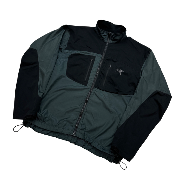 Arcteryx Grey/Black Nylon Zipped Windbreaker - Large