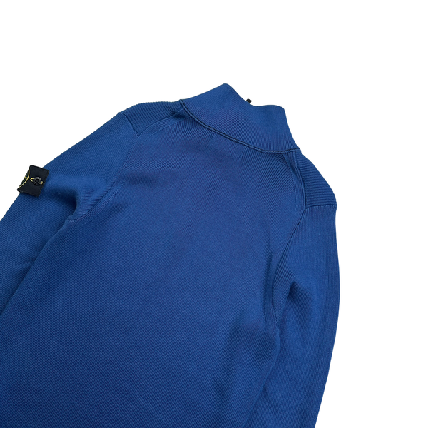 Stone Island 2011 Blue Quarter Zip Knit - Large