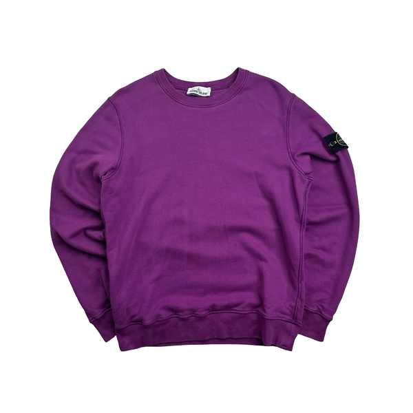 Stone Island 2021 Electric Violet Crewneck Sweatshirt - Medium