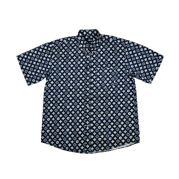 Stussy LV Monogram Record Buttoned Shirt - Large