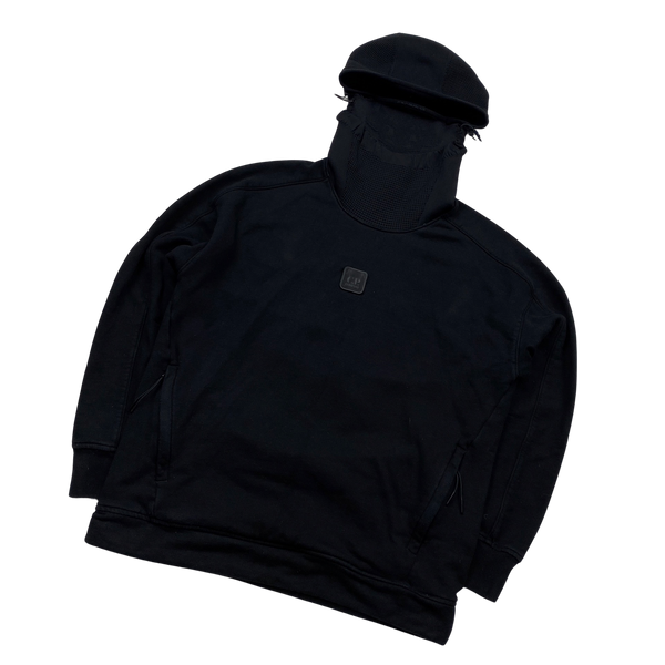 CP Company Black Metropolis Face Mask Hoodie - Large