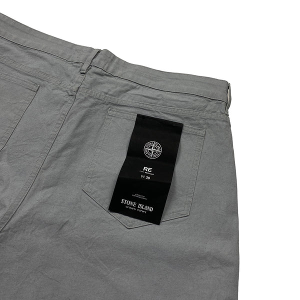 Stone Island 2020 Light Blue Waxed Cotton Shorts - XL – Mat's Island