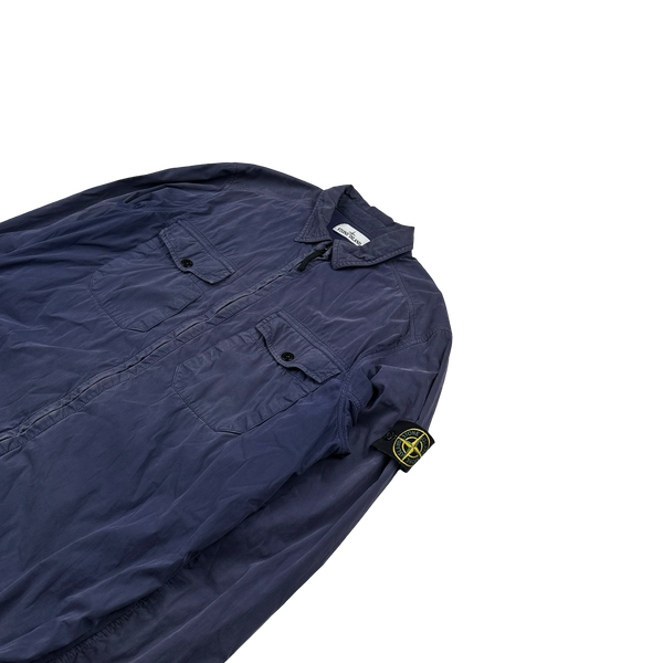 Stone Island 2014 Navy Double Lined Cotton Overshirt - Large