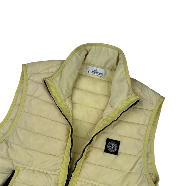 Stone Island Yellow Down Filled Gilet - Small