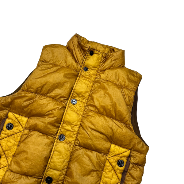 Stone Island Yellow 2011 Down Filled Vest - Medium