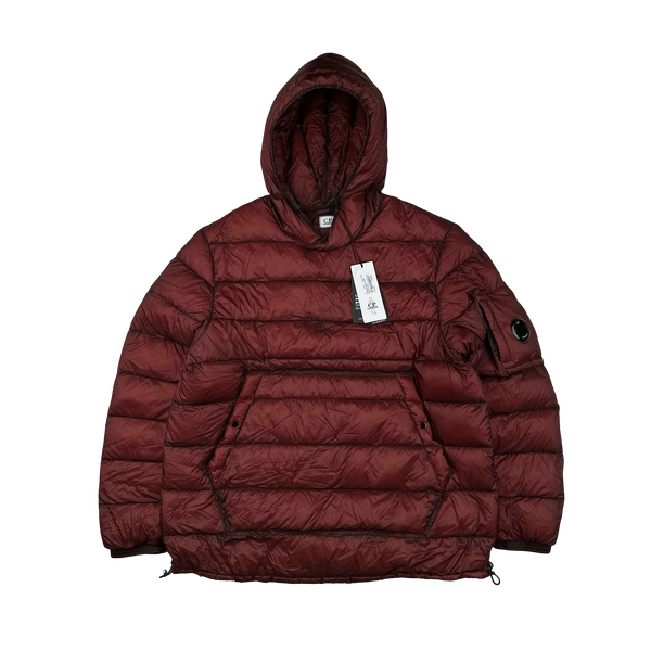 CP Company Red DD Shell Hooded Pullover Puffer Smock - Large