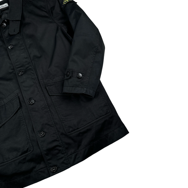 Stone Island 2013 Raso Gommato Black Dutch Rope Liner Jacket - Large