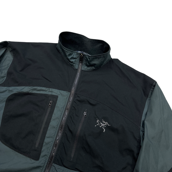 Arcteryx Grey/Black Nylon Zipped Windbreaker - Large